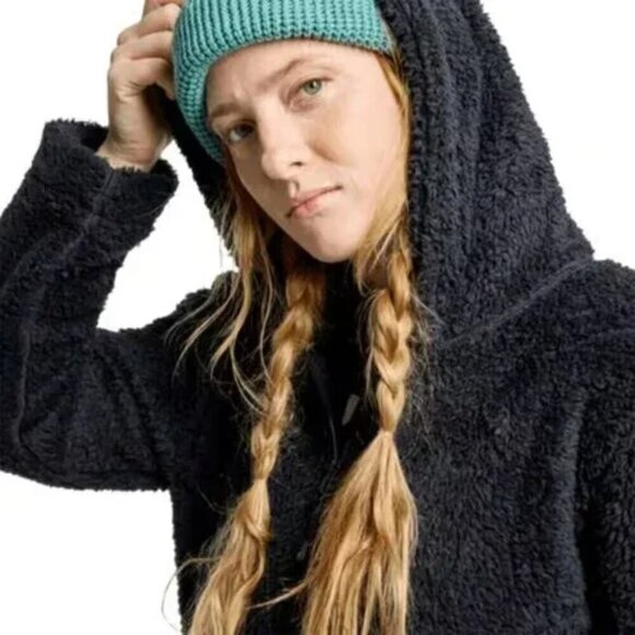 NWT Burton Minxy Sherpa Full Zip Hooded Black Jacket - Picture 4 of 6